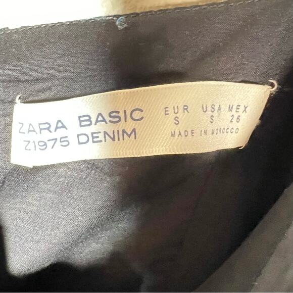 Zara blue and taupe tribal print wide leg jumpsuit size small S B149 - Picture 3 of 4